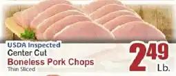 Key Food Usda inspected center cut boneless pork chops offer