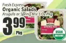 Key Food Fresh Express organic salads offer