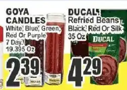 Key Food Goya candles offer