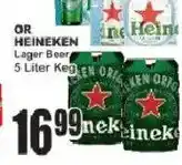 Key Food Or Heineken Lager Beer offer