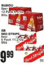 Key Food Mahou beer or Red stripes beer offer