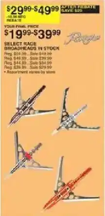 Dunham's Sports Ranger select race broadheads offer