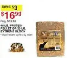 Dunham's Sports 40 lb. protein pellet or 33 lb. extreme block offer