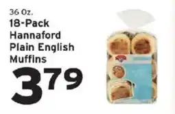 Hannaford Hannaford plain english muffins offer