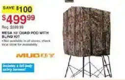 Dunham's Sports Muddy mesa 10' quad-pod with blind kit offer
