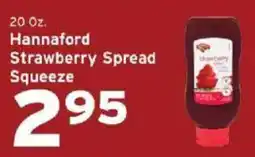 Hannaford Hannaford strawberry spread squeeze offer
