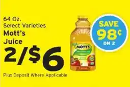Hannaford Mott's Juice offer