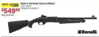 Dunham's Sports Benelli Nova 3 Defense 12ga Shotgun offer