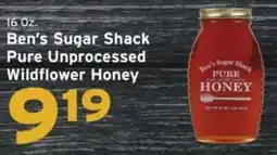 Hannaford Ben's Sugar Shack pure unprocessed wildflower honey offer