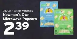 Hannaford Newman's Own Microwave Popcorn offer