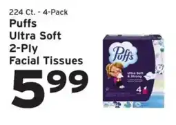 Hannaford Puffs ultra soft 2-ply facial tissues offer