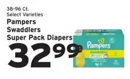 Hannaford Pampers swaddlers super pack diapers offer