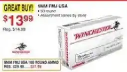 Dunham's Sports Winchester 9mm Fmj Usa Ammo offer