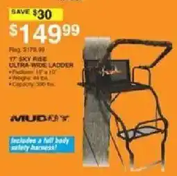 Dunham's Sports Mud Bay 17' Sky Rise Ultra-Wide Ladder offer
