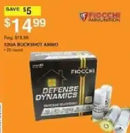 Dunham's Sports Fiocchi Defense Dynamics 12ga Buckshot Ammo offer