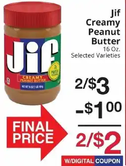 Hays Supermarket Jif creamy peanut butter offer