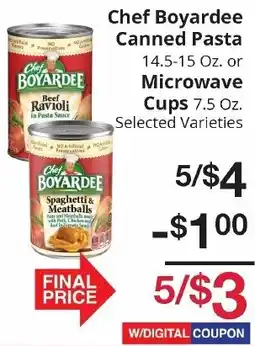 Hays Supermarket Chef Boyardee canned pasta offer