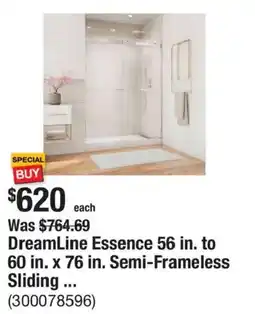 The Home Depot Dreamline Essence Sliding offer