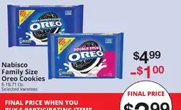 Hays Supermarket Nabisco Family Size Oreo Cookies offer