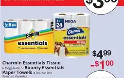 Hays Supermarket Charmin Essentials Tissue or Bounty Essentials Paper Towels offer