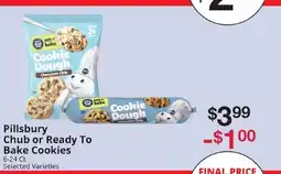 Hays Supermarket Pillsbury Chub or Ready To Bake Cookies offer