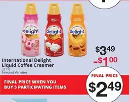Hays Supermarket International Delight Liquid Coffee Creamer offer