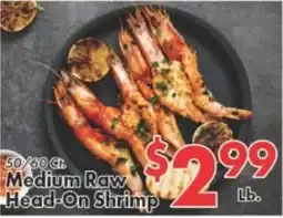 Valley Marketplace Medium Raw Head-On Shrimp offer