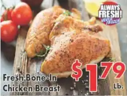 Valley Marketplace Fresh Bone-In Chicken Breast offer