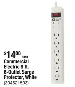 The Home Depot Commercial Electric 6-outlet surge protector offer