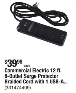 The Home Depot Commercial Electric 8-outlet surge protector offer