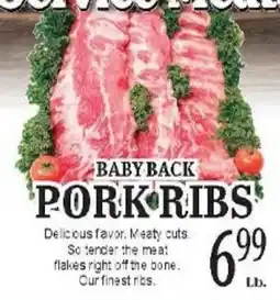 Lunardis Babyback Pork Ribs offer