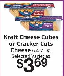 Hays Supermarket Kraft Cheese Cubes or Cracker Cuts Cheese offer