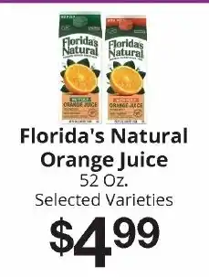 Hays Supermarket Florida's Natural Orange Juice offer