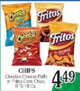 Lunardis Cheetos Cheese Puffs or Fritos Corn Chips offer
