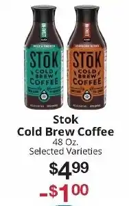 Hays Supermarket Stok cold brew coffee offer