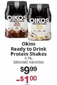 Hays Supermarket Okios Ready to Drink Protein Shakes offer