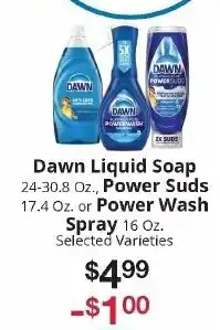 Hays Supermarket Dawn liquid soap offer