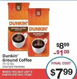 Hays Supermarket Dunkin' Ground Coffee offer