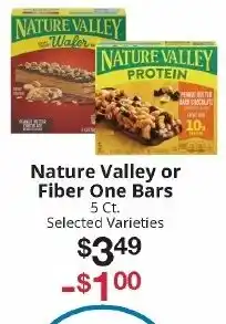 Hays Supermarket Nature Valley or Fiber One Bars offer