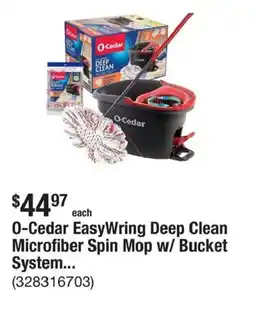 The Home Depot O-Cedar easywring deep clean microfiber spin mop w/ bucket system offer