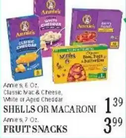 Lunardis Annie's shells or macaroni offer