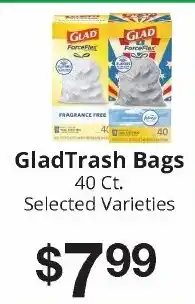 Hays Supermarket GladTrash Bags offer