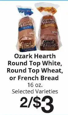 Hays Supermarket Ozark Hearth Round Top White, Round Top Wheat, or French Bread offer