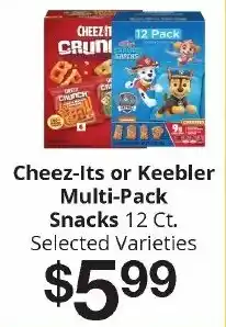 Hays Supermarket Cheez-Its or Keebler Multi-Pack Snacks offer
