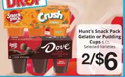 Hays Supermarket Hunt's Snack Pack Gelatin or Pudding Cups offer