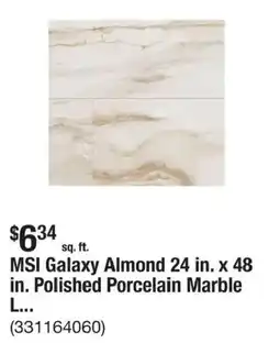 The Home Depot Msi galaxy almond polished porcelain marble offer
