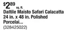 The Home Depot Daltile Maisto Safari Calacatta offer