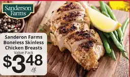 Hays Supermarket Sanderson Farms Boneless Skinless Chicken Breasts offer