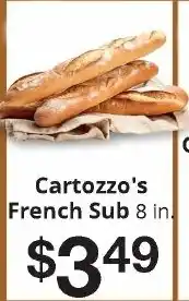 Hays Supermarket Cartozzo's French Sub offer