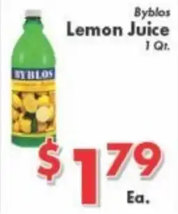 Valley Marketplace Byblos lemon juice offer